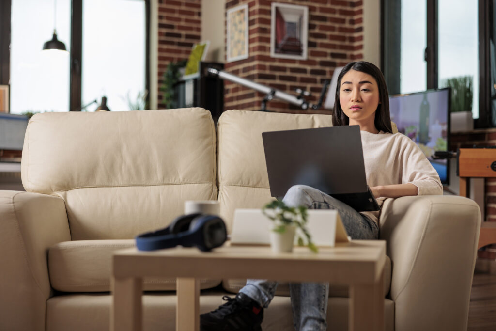 Working in home office on Microsoft teams